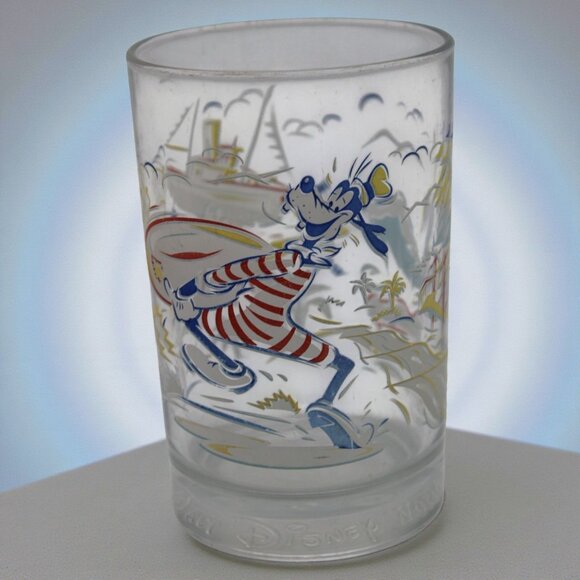 1996 Walt Disney World 25th Anniversary Goofy Typhoon Lagoon Glass Collectors Cu - Picture 2 of 8